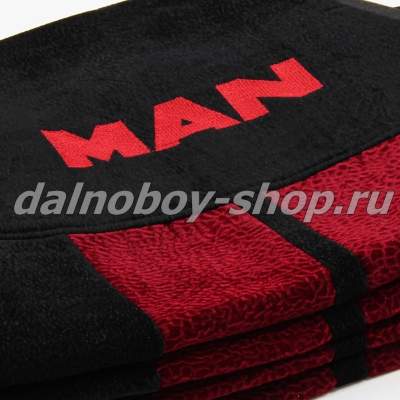 Чехол - сиденье флок MAN - 2000  4 серия (2низк.1ремень) красный_1